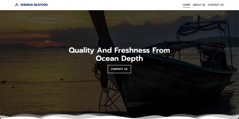 Shewan Sea Food website homepage