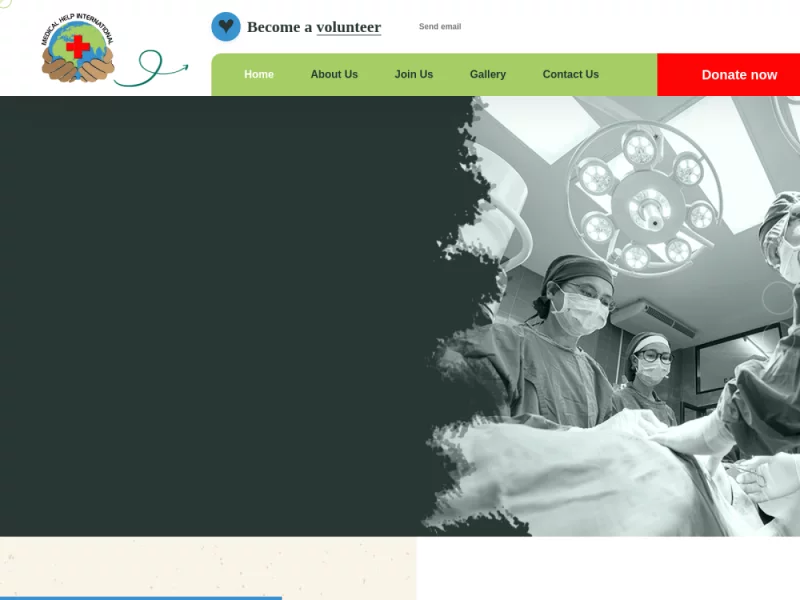 Medical Help International website homepage